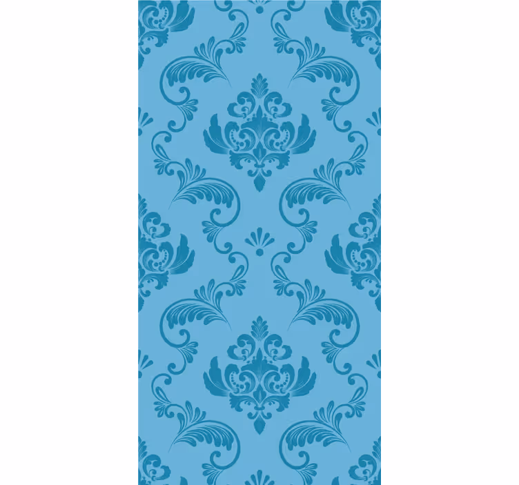 Papel pintado dormitorio Hollywood-regency clásico turquesa - TenVinilo