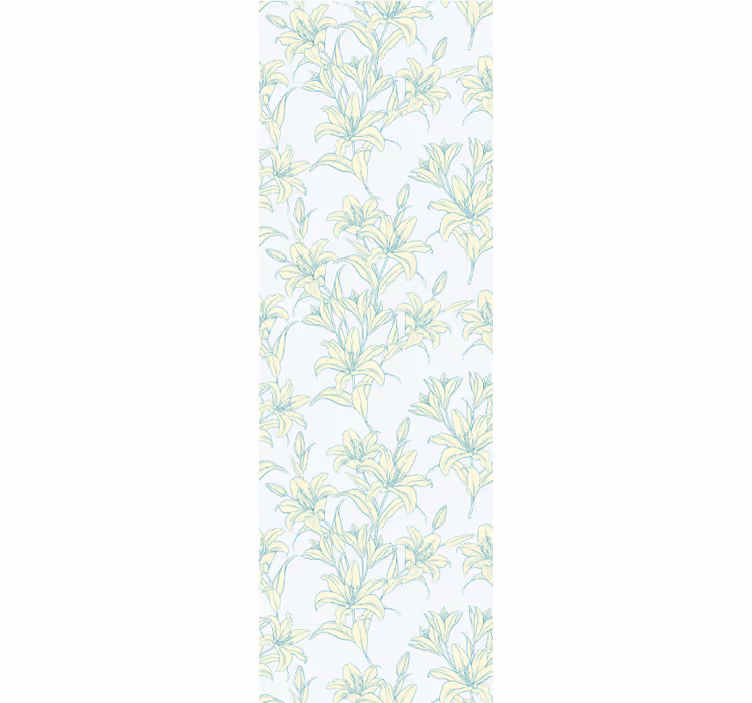 Papel pintado flores Lirios patrón floral de estilo vintage - TenVinilo