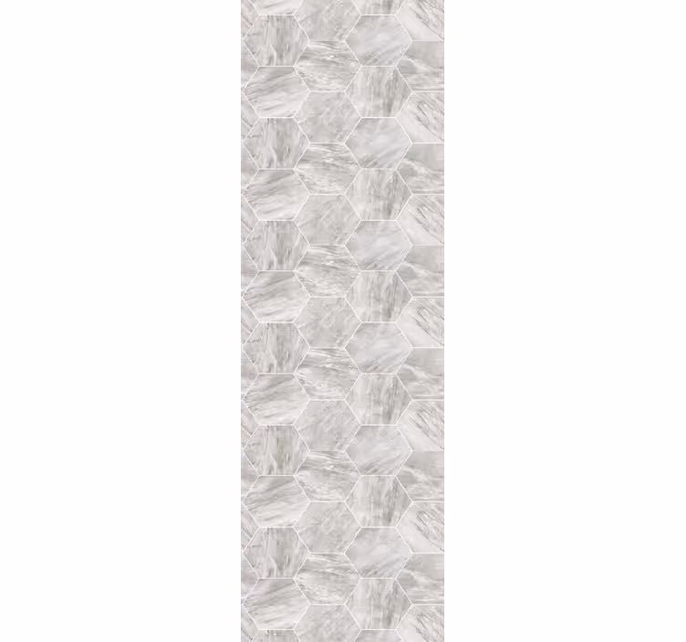 Papel pintado marmol Patrón hexagonal de mármol gris - TenVinilo