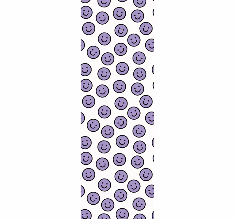 Papel tapiz círculos diseño de patrón sonriente - TenVinilo