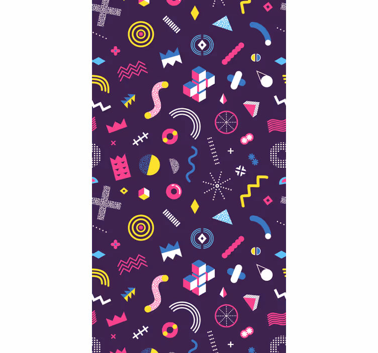 Papel pintado juvenil Patrón de juego de memphis - TenVinilo