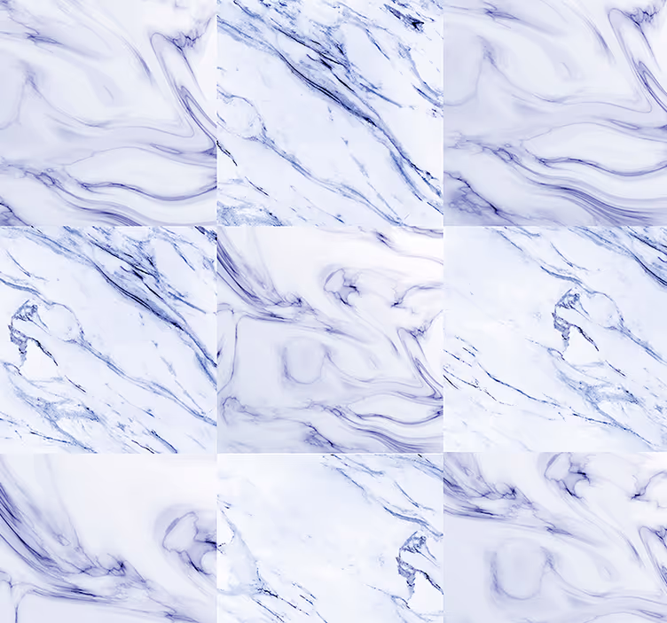 Papel pintado mármol tonos azules - TenVinilo