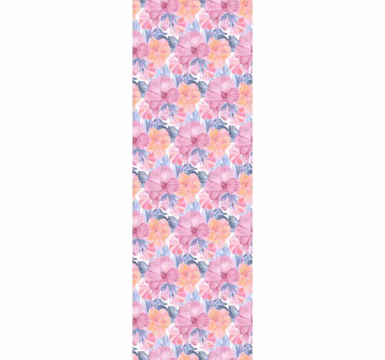 Papel pintado floral Malva acuarela - TenVinilo