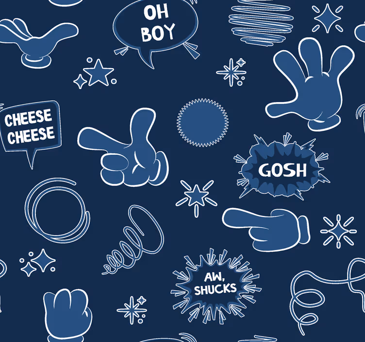 Papel tapiz navy estilo cómico - TenVinilo