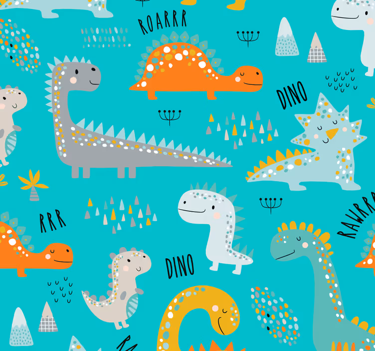 Papel tapiz dinosaurios delicia de dinosaurio - TenVinilo