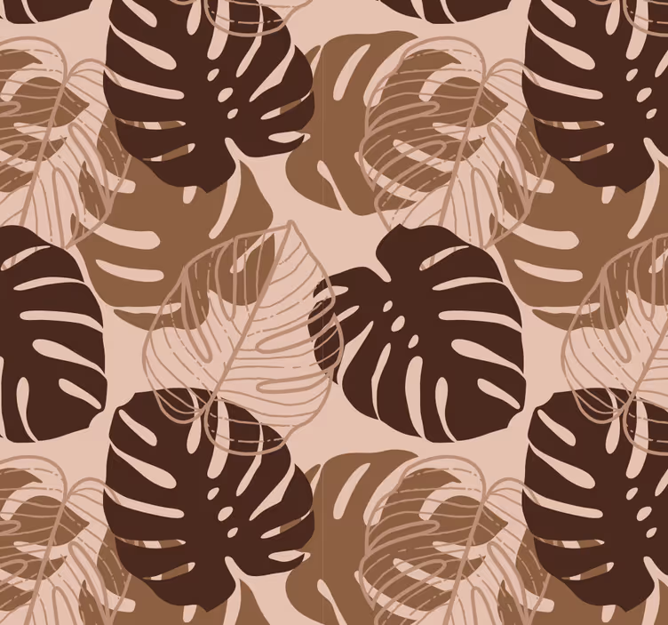 Papel tapiz hojas motivo monstera - TenVinilo