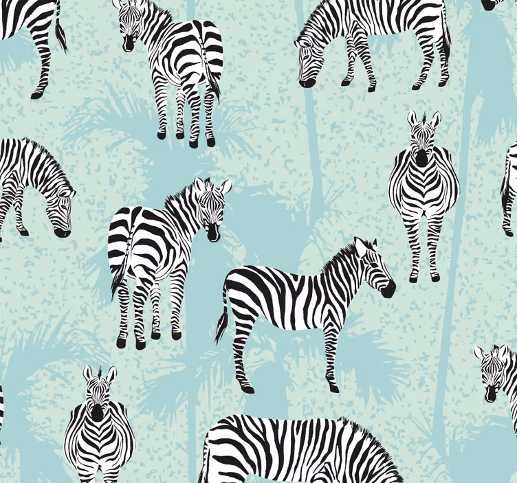 Papel tapiz cebra estampado de cebra - TenVinilo