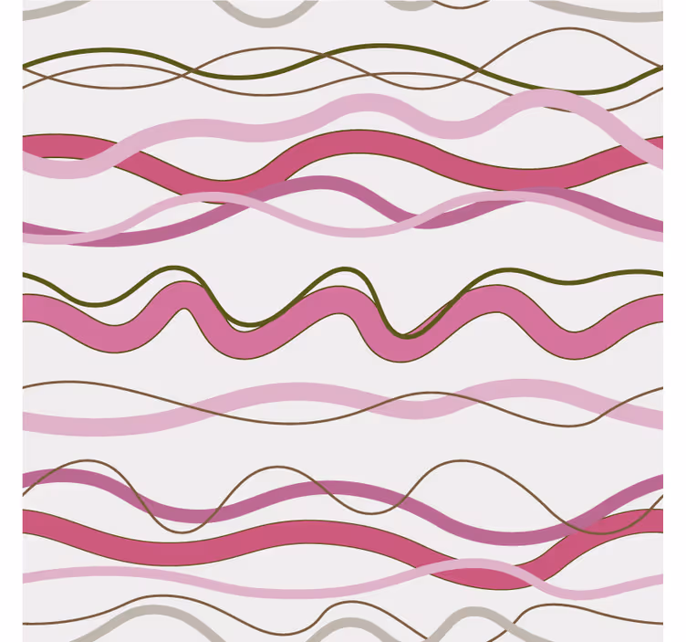 Papel tapiz pasillo rayas onduladas rosadas - TenVinilo