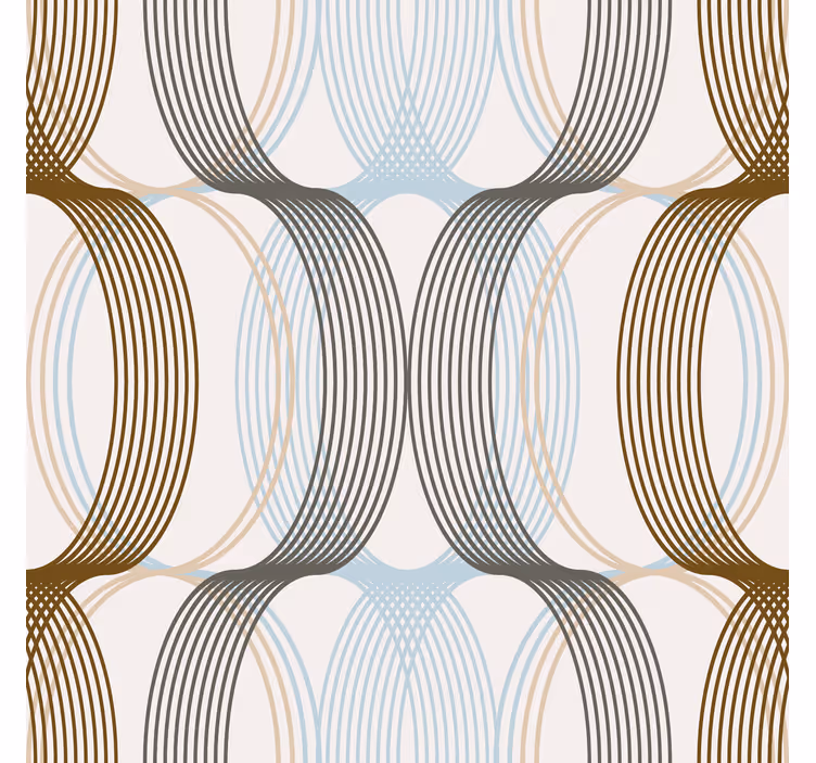 Papel tapiz moderno líneas ovaladas - TenVinilo