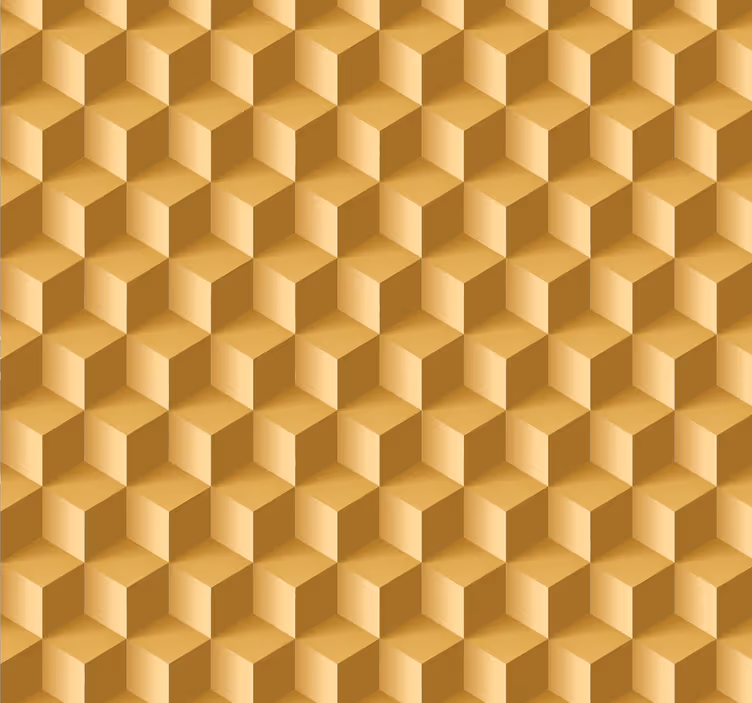 Papel pintado 3D cuadrados dorados - TenVinilo