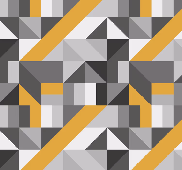 Papel pintado triángulos patrón geométrico gris - TenVinilo