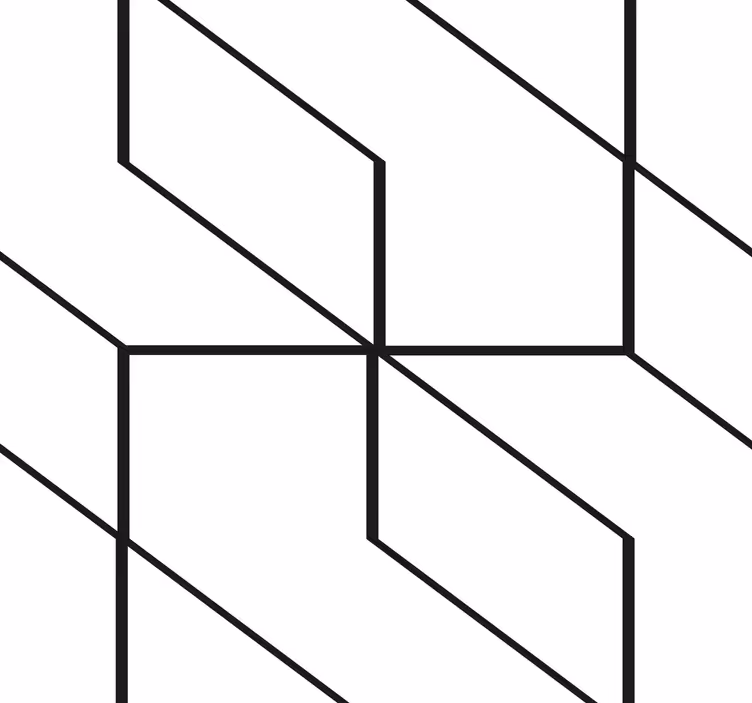 Papel pintado cuadros Patrones geométricos de líneas hexagonales - TenVinilo