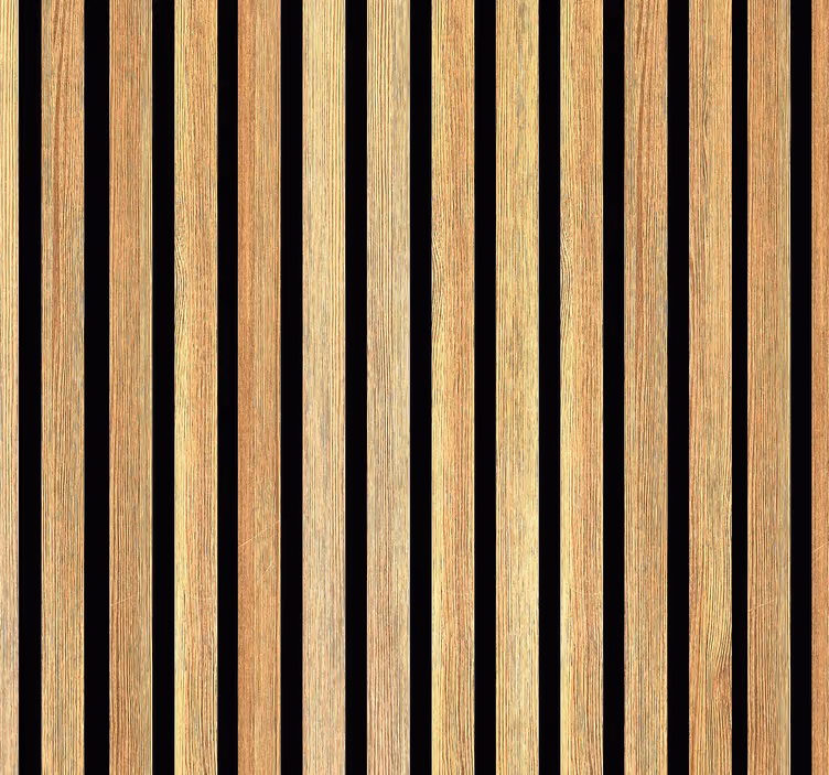 Papel pintado madera listones marrones - TenVinilo