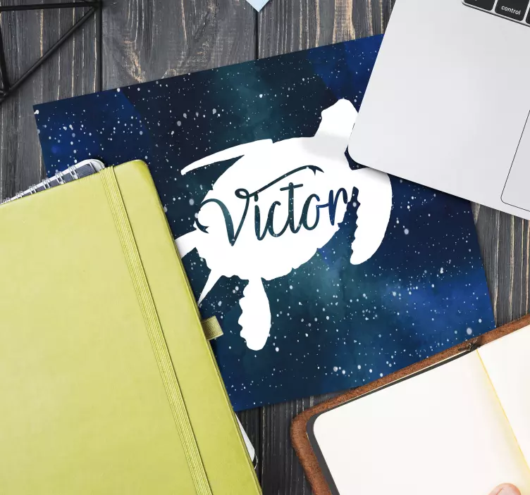 Alfombrilla ratón original tortuga con nombre - TenVinilo