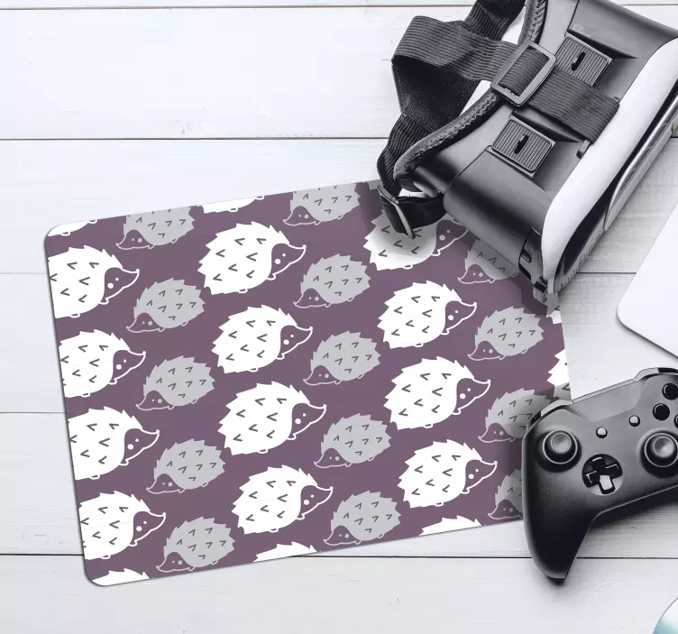 Alfombrilla ratón patrón puercoespín gris - TenVinilo