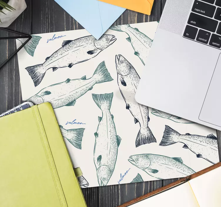 Alfombrilla ratón texturas salmón - TenVinilo