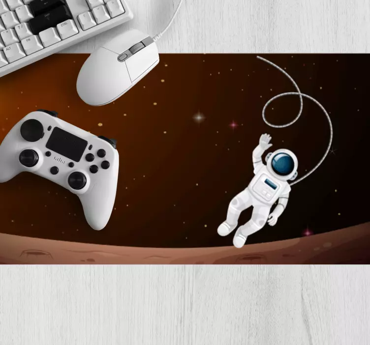 Alfombrilla gaming xxl Diseño de astronauta volador - TenVinilo