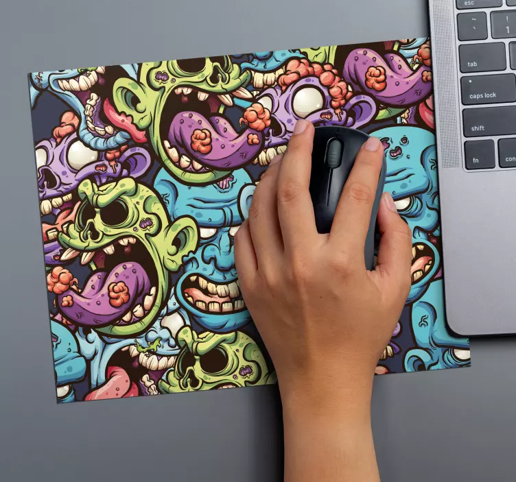 Alfombrilla de ratón gaming juego zombies - TenVinilo