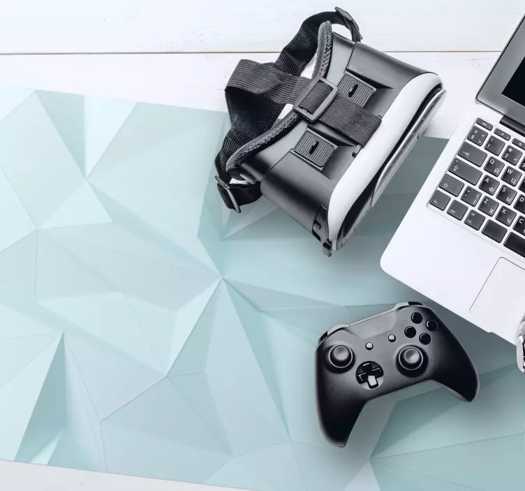 Alfombrilla de raton texturas Poligonal azul claro - TenVinilo