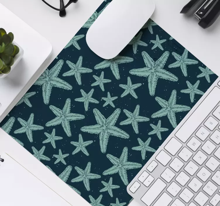 Alfombrilla ratón estrellas  mar turquesa - TenVinilo