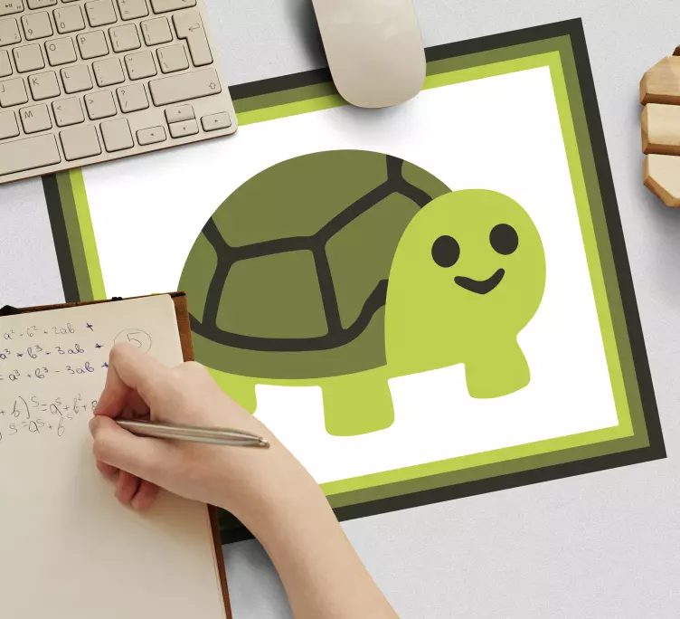 Alfombrilla ratón original Caricatura, sonriente, tortuga - TenVinilo