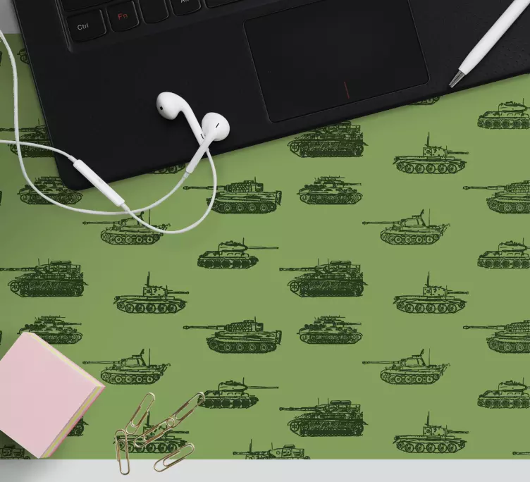 Mouse pad gaming patrón de vehículo militar - TenVinilo