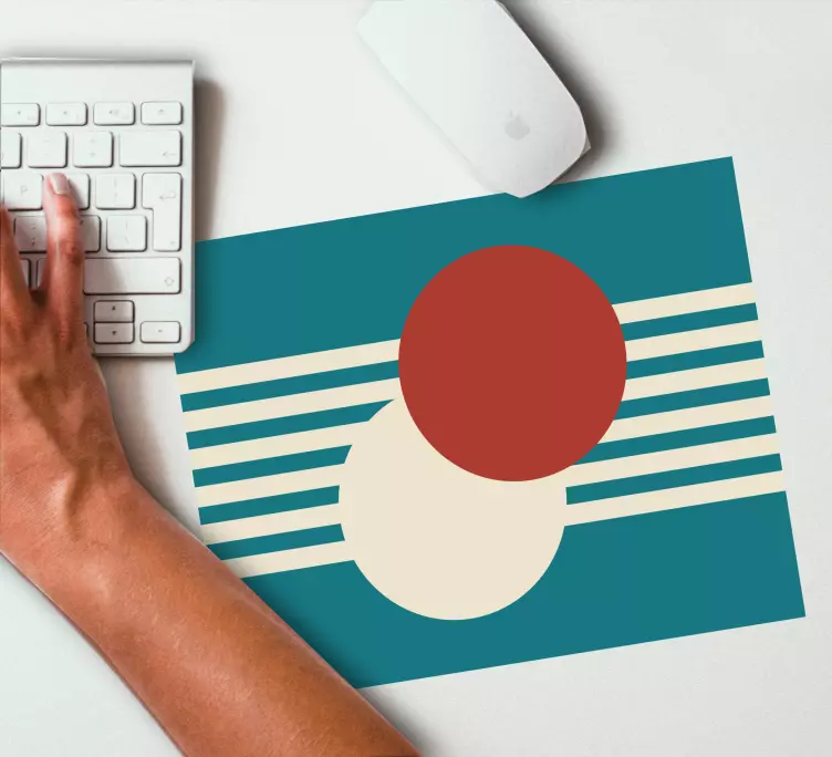 Mouse pad texturas composición circular geométrica - TenVinilo