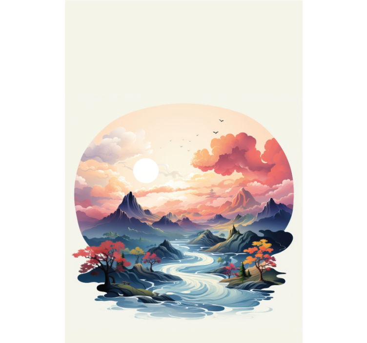 Cortina roller baño patrón zen colorido - TenVinilo