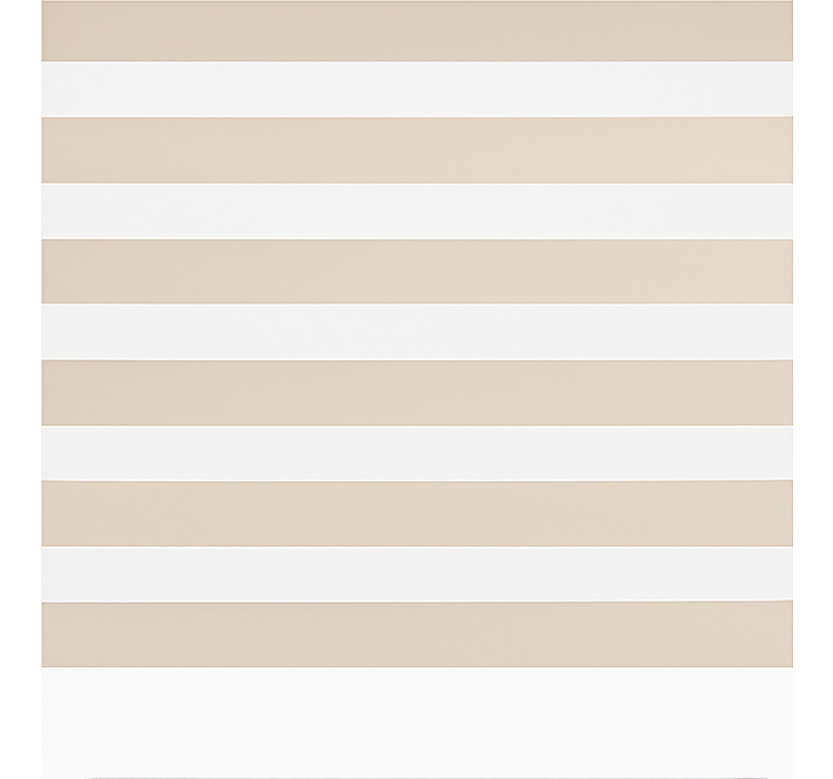 Cortina roller clásico crema y blanco horizontal - TenVinilo