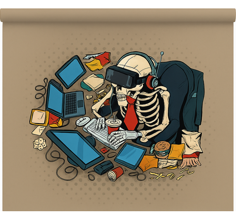 Cortina roller geek jugador retro esqueleto - TenVinilo