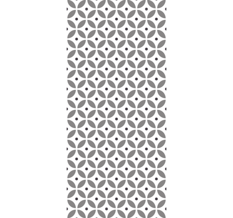 Cortina roller cocina círculos sin costura nórdicos - TenVinilo