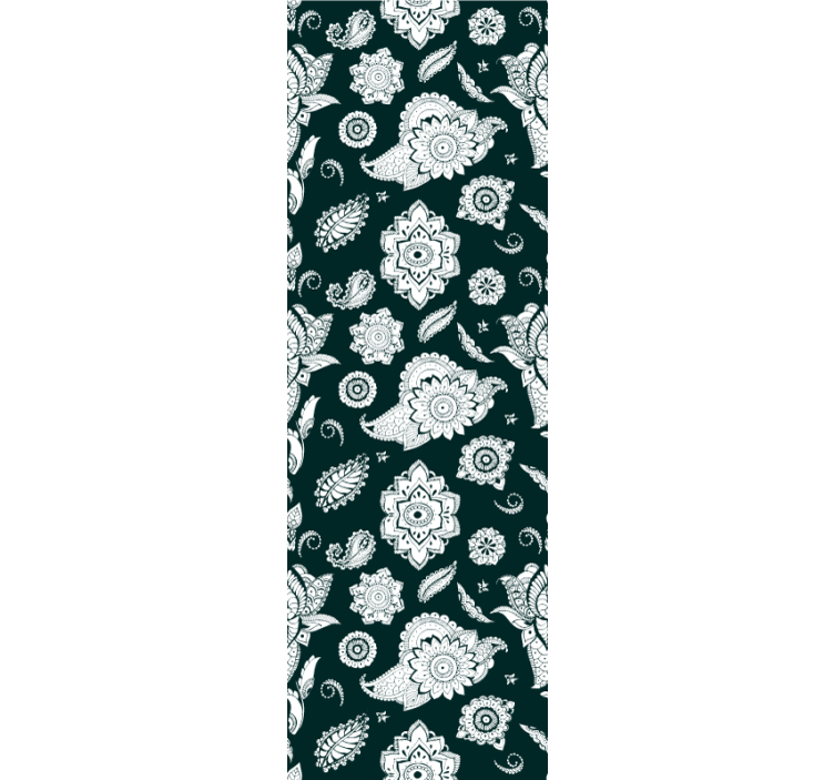 Cortina roller cocina diseño paisley indio - TenVinilo