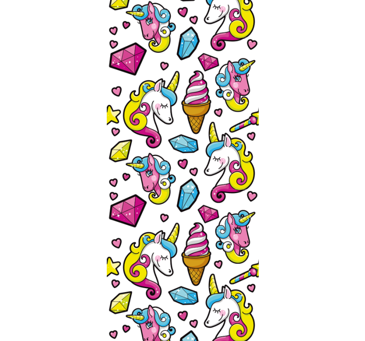 Cortina roller infantil motivo de unicornio - TenVinilo