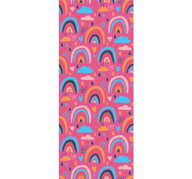Cortina roller infantil patrones arcoíris divertidos - TenVinilo
