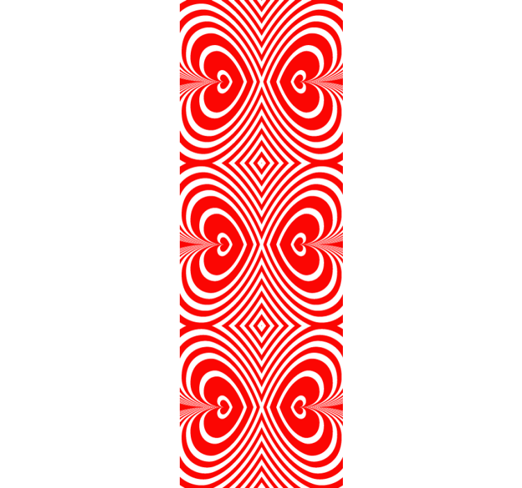 Cortina roller moderno corazones hipnotizantes - TenVinilo