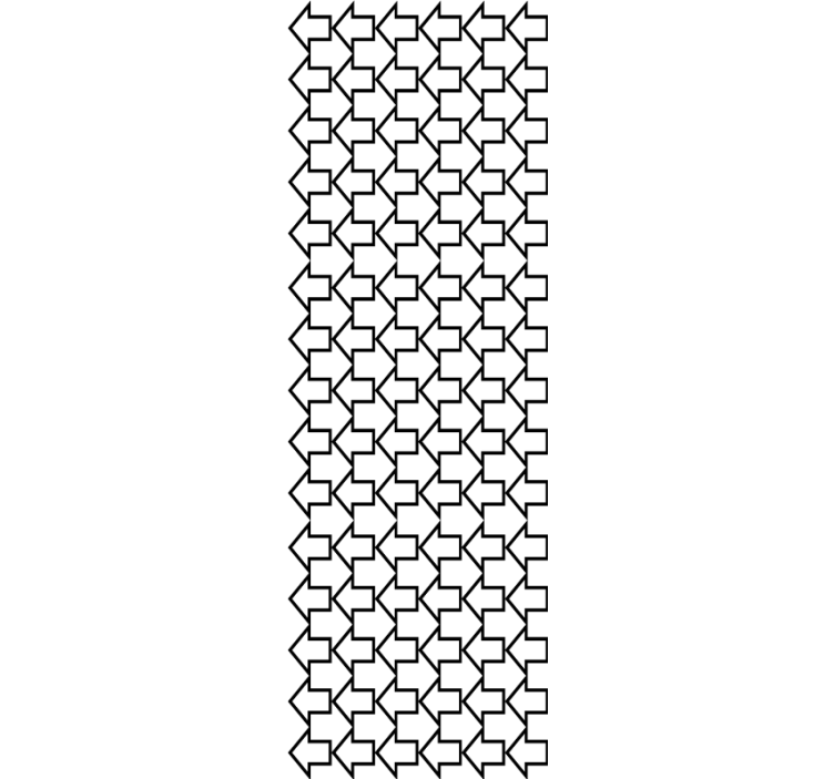 Cortina roller moderno flechas geométricas con líneas negras - TenVinilo