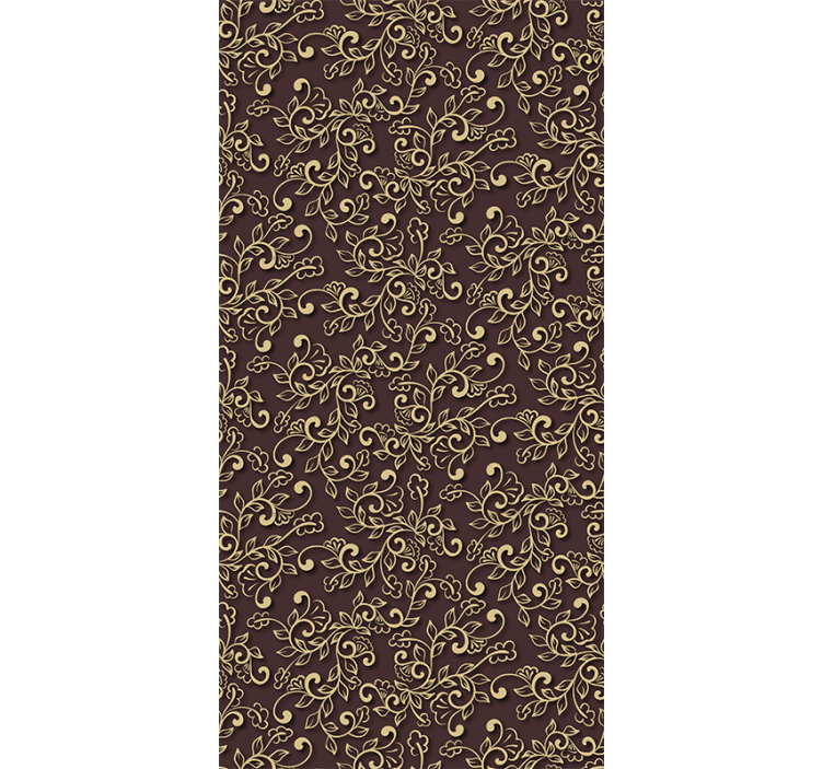 Cortina roller moderno estilo hojas doradas - TenVinilo