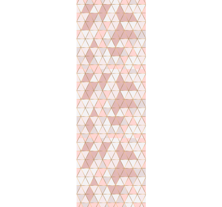 Cortina roller moderno líneas doradas y colores claros - TenVinilo