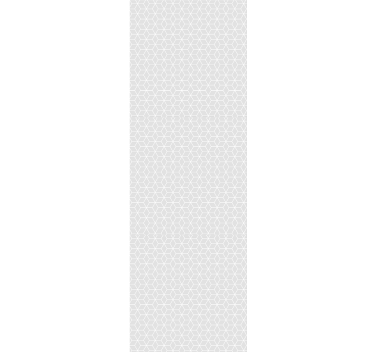 Cortina roller moderno paralelogramos y hexágonos grises - TenVinilo