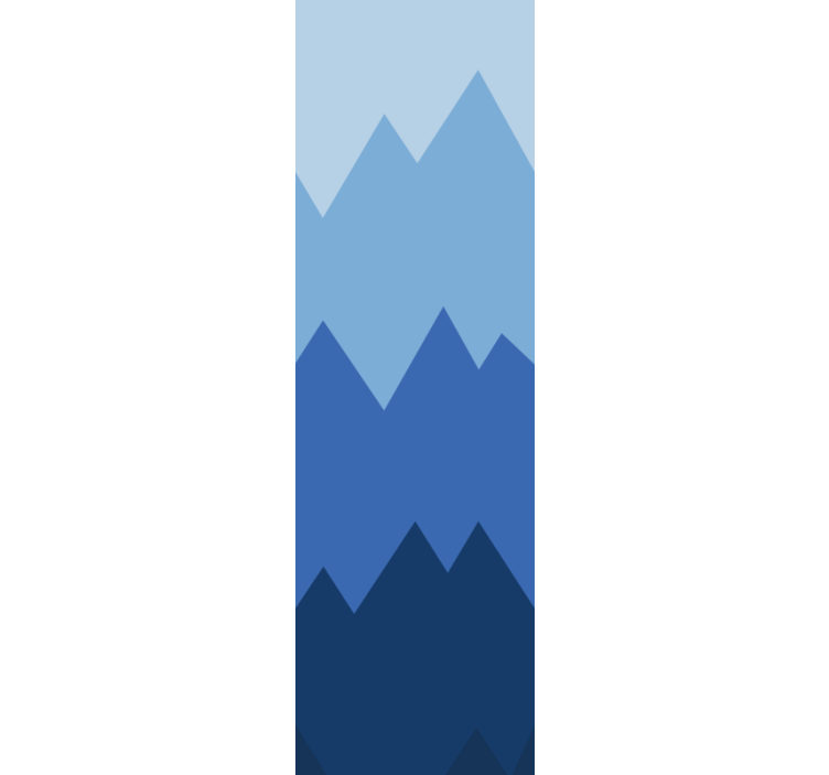 Cortina roller moderno colcha gama blanca y azul - TenVinilo