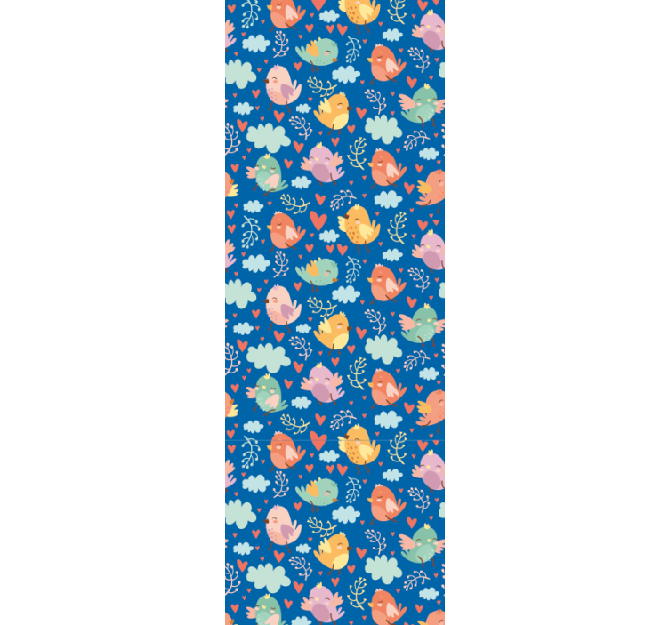 Cortina roller moderno pájaros voladores adorables - TenVinilo