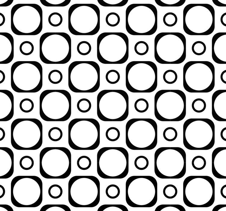 Cortina roller negra azulejos baño blanco y negro - TenVinilo