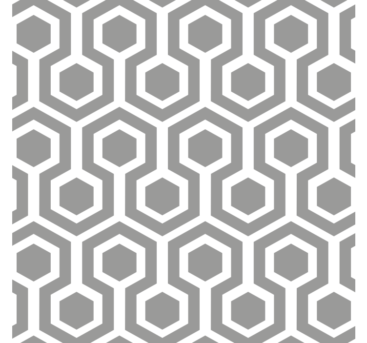 Cortina roller gris patrón hexagonal gris - TenVinilo