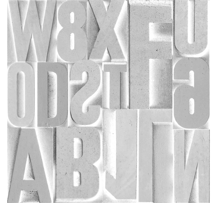 Cortina roller gris letras 3d gris - TenVinilo