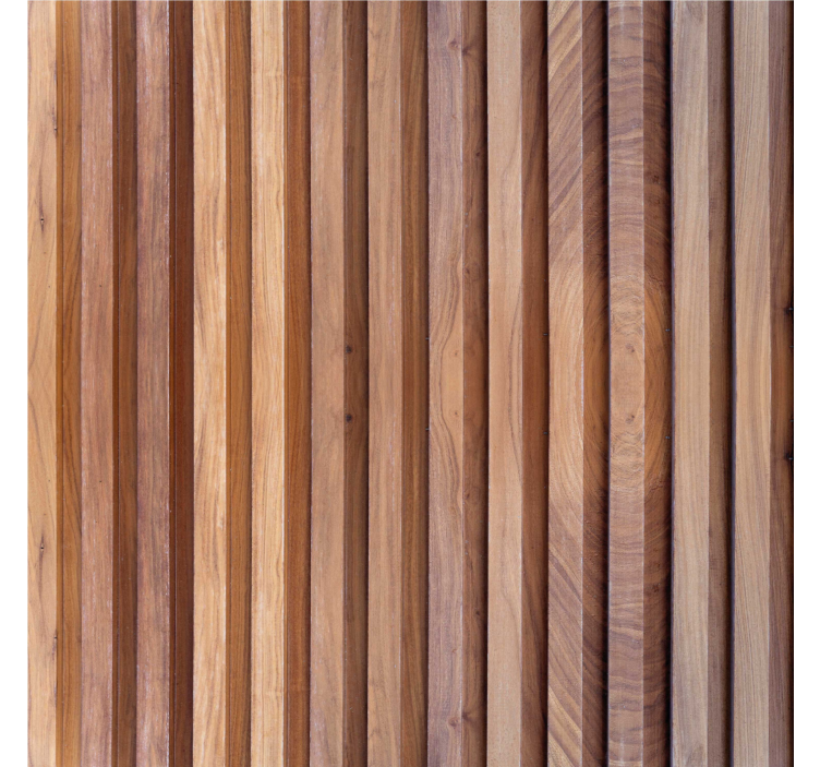 Cortina roller beige tablones de madera verticales - TenVinilo