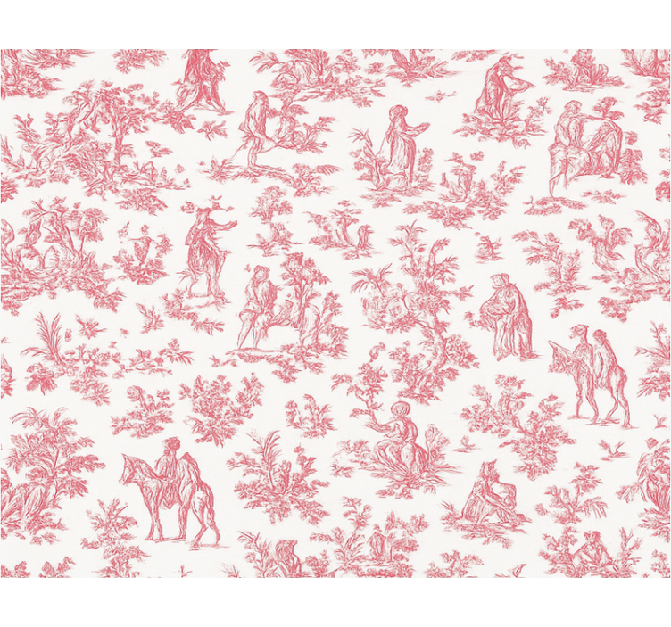 Cortina roller rosa diseño campestre vintage rosa - TenVinilo