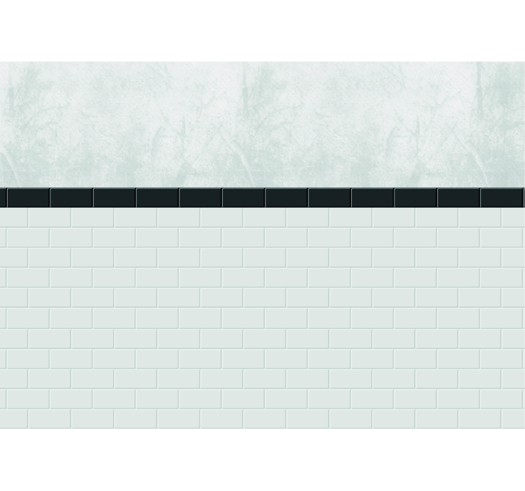 Cortina roller blanca azulejos blancos - TenVinilo