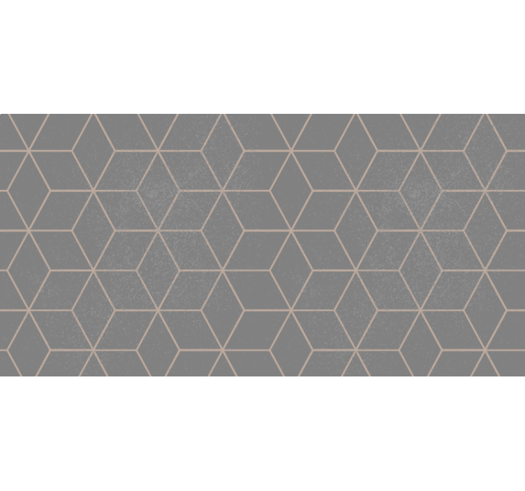 Cortina roller gris patrón hexagonal geométrico - TenVinilo