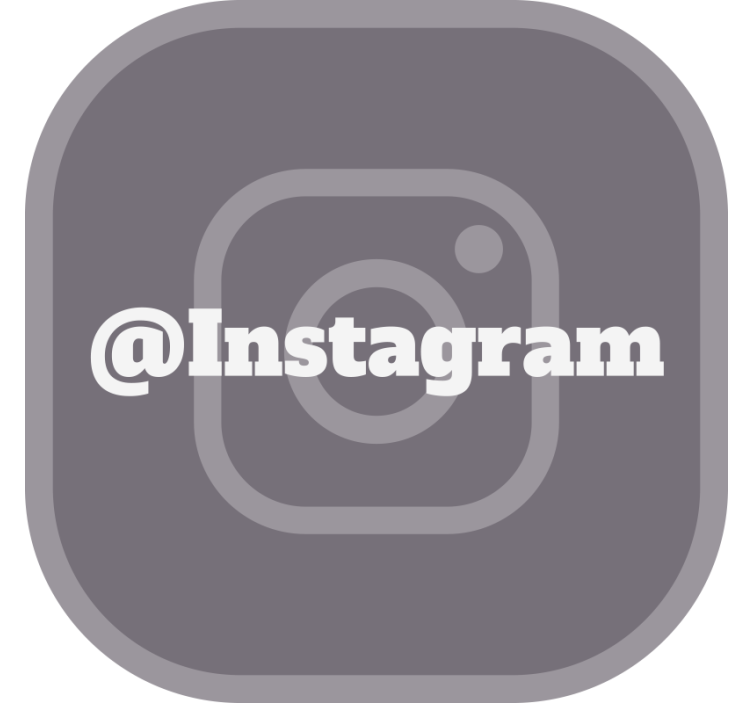 Cortina roller gris tu instagram - TenVinilo