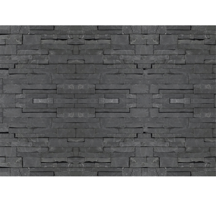 Cortina roller gris ladrillos negros - TenVinilo